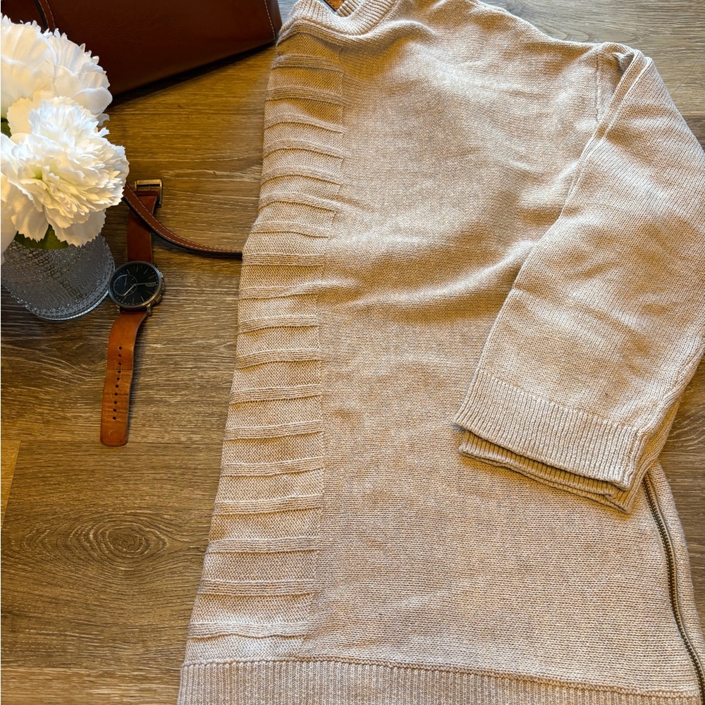 Lane Bryant Women's Tan Crew Neck Sweater